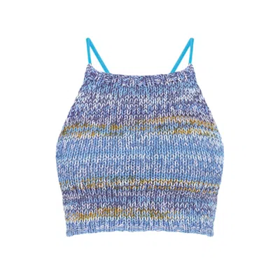 Shareyourluce Women's Blue / White Blue Sunkissed Knit Top In Blue/white