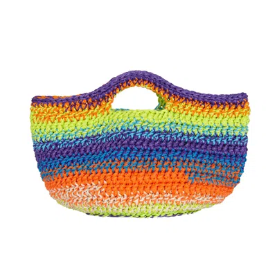 Shareyourluce Women's Blue / Yellow / Orange Blue Happiness Bag - Big Size