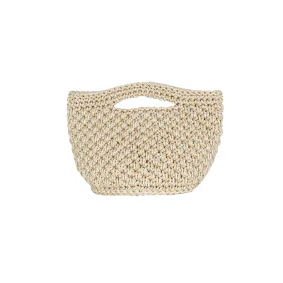 Shareyourluce Women's Gold / Neutrals Ivory Lurex Luce Bag - Mini Size
