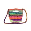 Shareyourluce Women's Green / Pink / Purple Happiness Bag With Shoulder Strap In Green/pink/purple