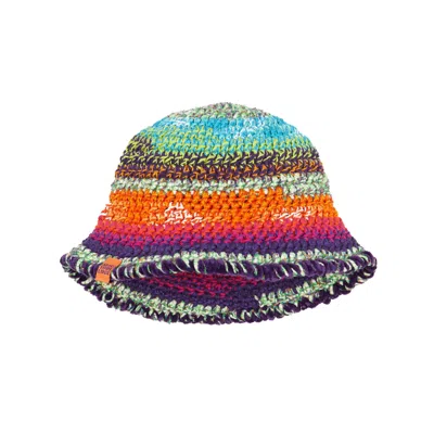 Shareyourluce Women's Green / Yellow / Orange Green Crochet Bucket Hat