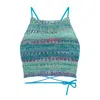 Shareyourluce Women's Pink / Purple / Green Emerald-green Sunkissed Knit Top In Pink/purple/green