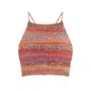 Shareyourluce Women's Pink / Purple / Red Raspberry Sunkissed Knit Top In Pink/purple/red