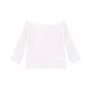 Shareyourluce Women's White Fishnet Top In White
