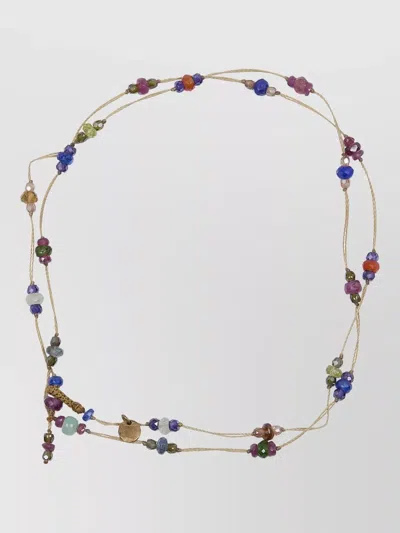 Sharing Loopy Charm Cord Necklace Adjustable Design In Multi
