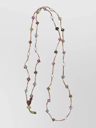 Sharing Loopy Necklace Long Beaded Design Pearls In Gold