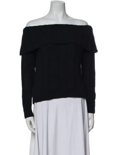 Pre-owned Sharis Place Private Label Cashmere Off-the-shoulder Sweater In Multi
