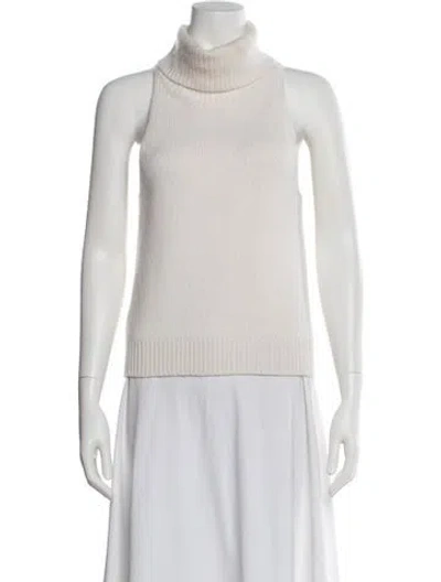 Pre-owned Sharis Place Private Label Cashmere Turtleneck Top In Neutral
