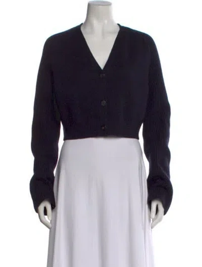 Pre-owned Sharis Place Private Label Cashmere V-neck Sweater In Black