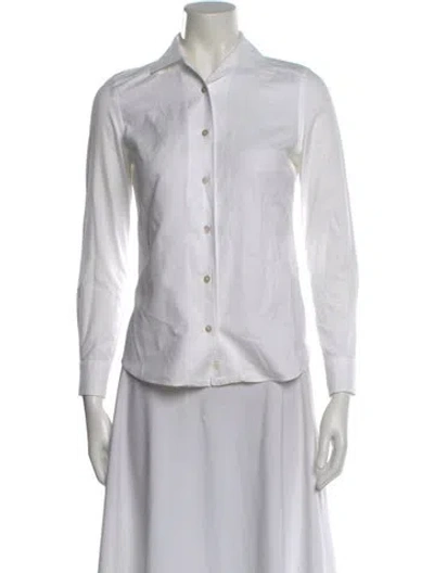 Pre-owned Sharis Place Private Label Long Sleeve Button-up Top In Gray