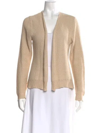 Pre-owned Sharis Place Private Label Open Front Sweater In Neutral