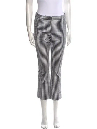 Pre-owned Sharis Place Private Label Plaid Print Straight Leg Pants In Neutral