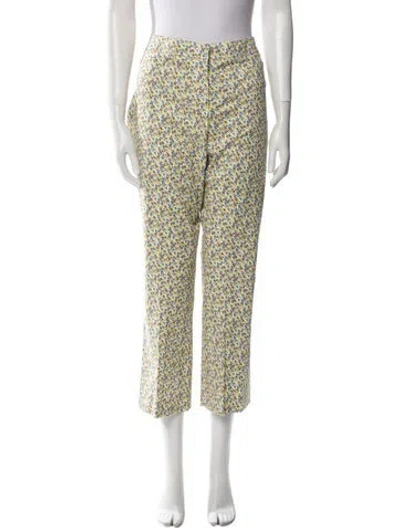 Pre-owned Sharis Place Private Label Printed Wide Leg Pants In Yellow