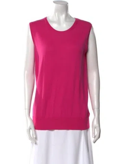 Pre-owned Sharis Place Private Label Scoop Neck Sleeveless Top In Pink