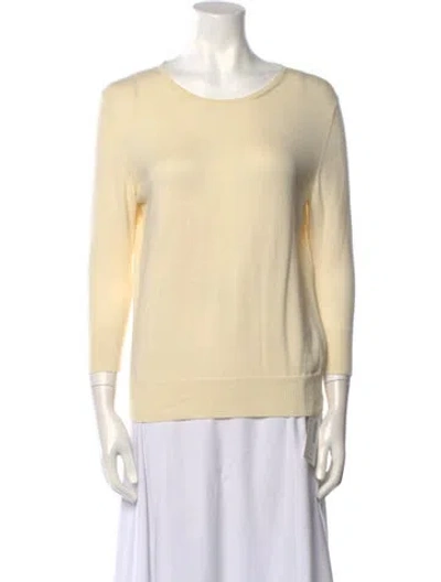 Pre-owned Sharis Place Private Label Scoop Neck Sweater In Yellow