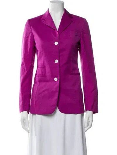 Pre-owned Sharis Place Private Label Silk Blazer In Purple