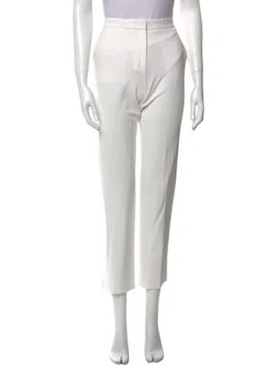 Pre-owned Sharis Place Private Label Solid Straight Leg Pants In White