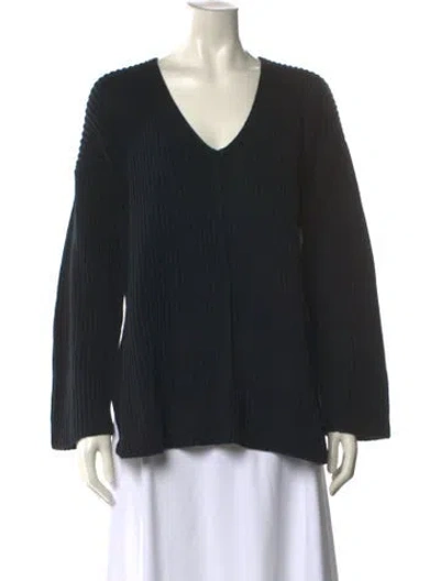 Pre-owned Sharis Place Private Label V-neck Sweater In Black