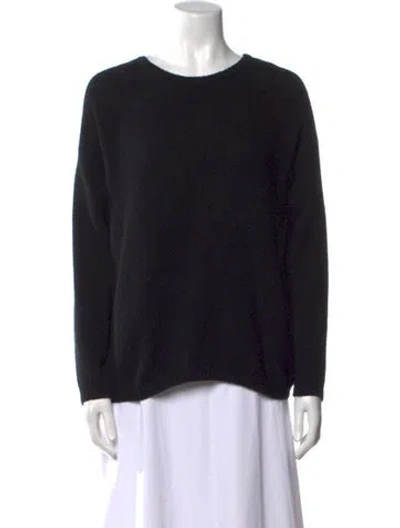 Pre-owned Sharis Place Private Label Wool Scoop Neck Sweater In Black