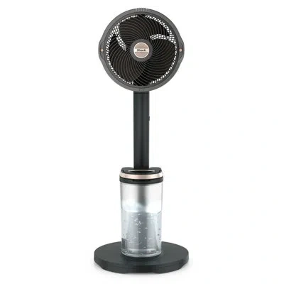 Shark Flexbreeze 36.77 In. H 5 Speed Oscillating Tabletop Misting Fan Remote Control In Charcoal