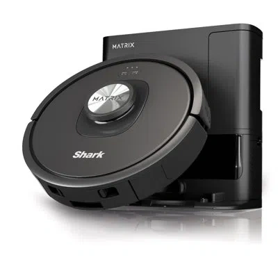 Shark Matrix Self-empty Robot Vacuum Cleaner With Bagless, 45-day Capacity, Self-cleaning Brushroll For P In Black