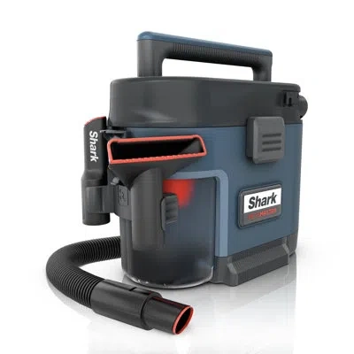 Shark Messmaster Portable Wet/dry Corded Vacuum With 1 Gallon Capacity, Anybag Tech, Self-cleaning, And U In Black;blue
