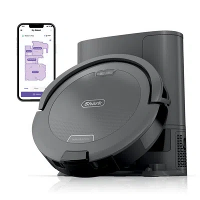 Shark Navigator Robot Vacuum + Self-empty Base In Gray