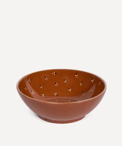Sharland England Dotty Large Pasta Bowl In Brown