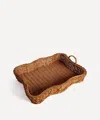 Sharland England Hadley Rattan Tray In Brown