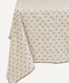 Sharland England Little Flower 270cm X 180cm Rectangle Tablecloth In Green