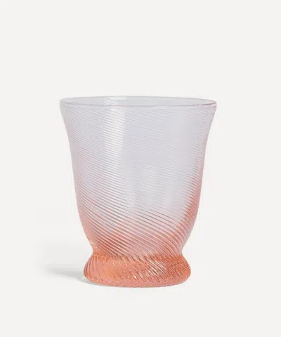 Sharland England Spiral Glass Tumblers Set Of Four In Pink