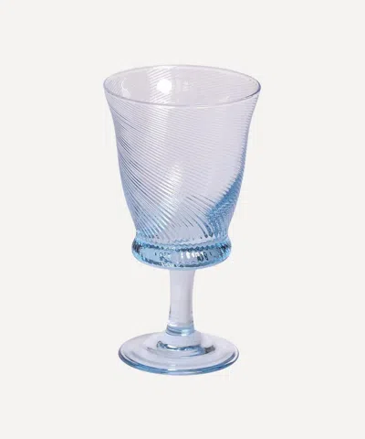 Sharland England Spiral Wine Glasses Set Of Four In Blue