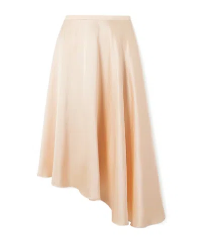 Sharon Wauchob Oly Asymmetric Satin Skirt In White