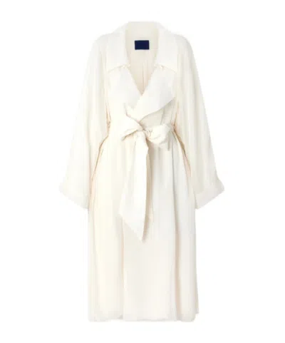 Sharon Wauchob Lee Belted Silk-blend Trench Coat In Neutral
