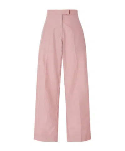 Sharon Wauchob Orla Icon Cotton And Silk-blend Pants In Pink