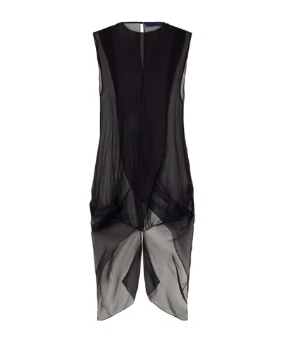 Sharon Wauchob Olga Layered Silk Tank In Blue