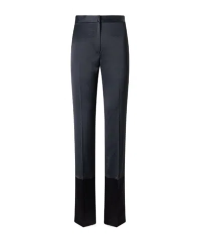 Sharon Wauchob Paneled Satin Straight-leg Pants In Black