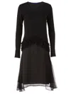 Sharon Wauchob Ruffle Waist Dress In Black