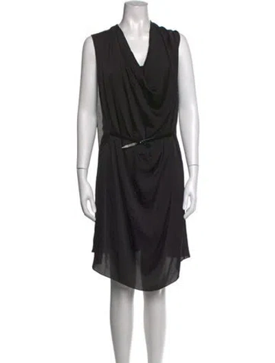 Pre-owned Sharon Wauchob Silk Knee-length Dress In Grey