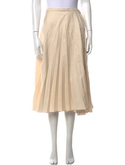 Pre-owned Sharon Wauchob Silk Midi Length Skirt In Neutrals