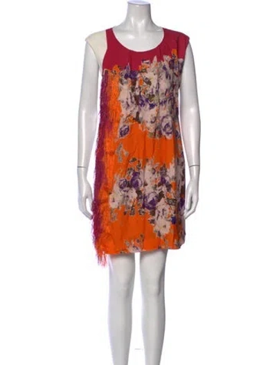 Pre-owned Sharon Wauchob Silk Mini Dress In Orange