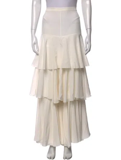 Pre-owned Sharon Wauchob Silk Wide Leg Pants W/ Tags In Neutrals