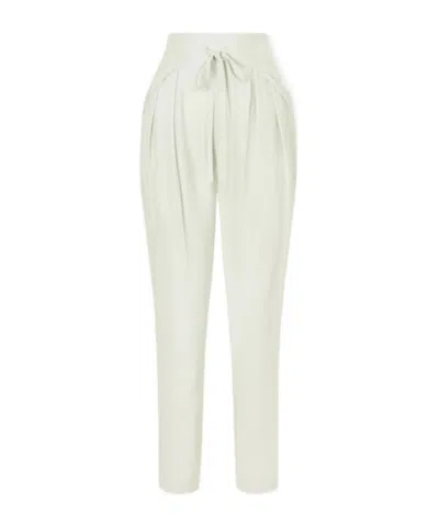 Sharon Wauchob Silk-blend Straight-leg Trousers In White