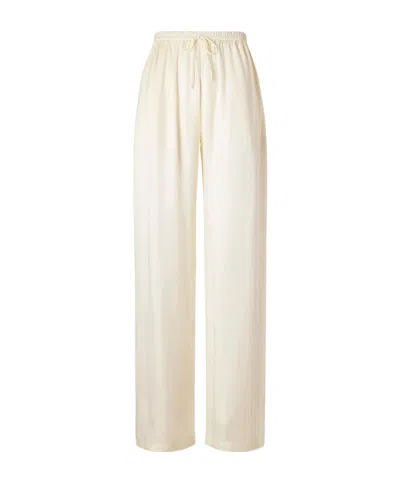 Sharon Wauchob Tuileries Satin Straight-leg Pants In White