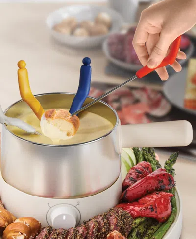 Sharper Image 1-qt. Electric Fondue Maker Set In White