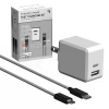 Sharper Image 30w Type C And A With Charging Cable Portable Adapter In White