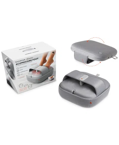 Sharper Image Acupressure Foot Massage Ottoman In White