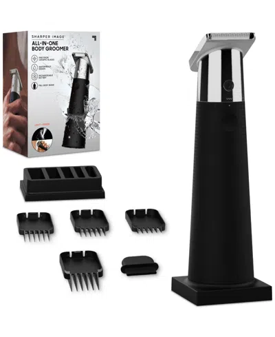 Sharper Image All-in-one Ceramic-blade Body Groomer In Black