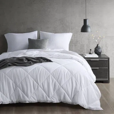 Sharper Image Cooling Touch Jersey Knit Ultra-soft Down Alternative Comforter In White