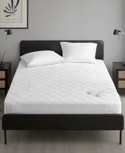 Sharper Image Embossed Microfiber Heated Mattress Pad, Twin In White